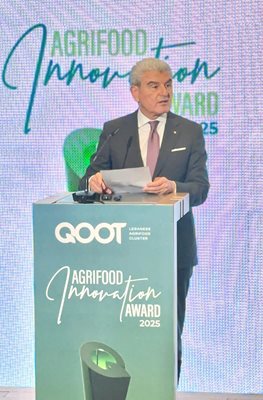 ممثّلاً رئيس الحكومة باحتفال Qoot لتوزيع جوائز الابتكار في صناعة الغذاء  عيسى الخوري: