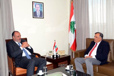 لقاء وزير الصناعة جورج بوشكيان مع سفير الهند في لبنان الدكتور سهيل اجاز خان